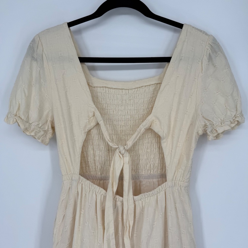 HAYDEN LOS ANGELES BUTTER YELLOW SMOCKED BODICE MINI DRESS SMALL - Picture 7 of 8